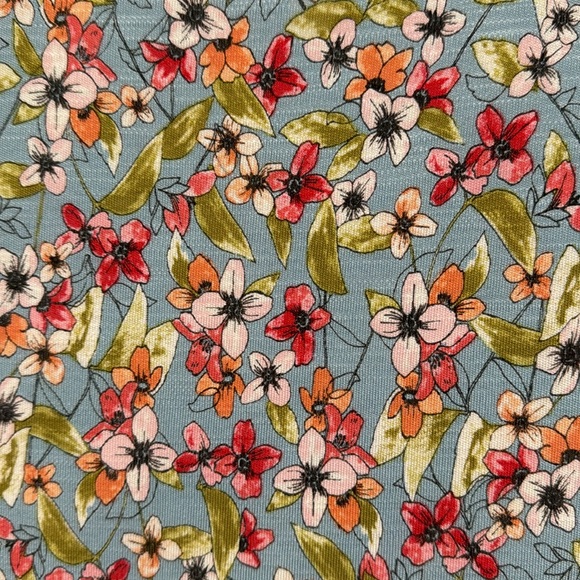 J. Jill Women’s‎ Floral Short Sleeve Overlay Top Button Back Dress Blue Size Med - Picture 3 of 8